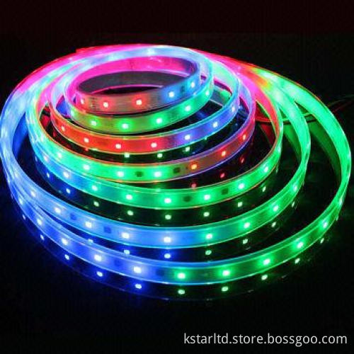 RGB 5050 magic running LED strip light, 48LED/M, waterproof, 5V DC